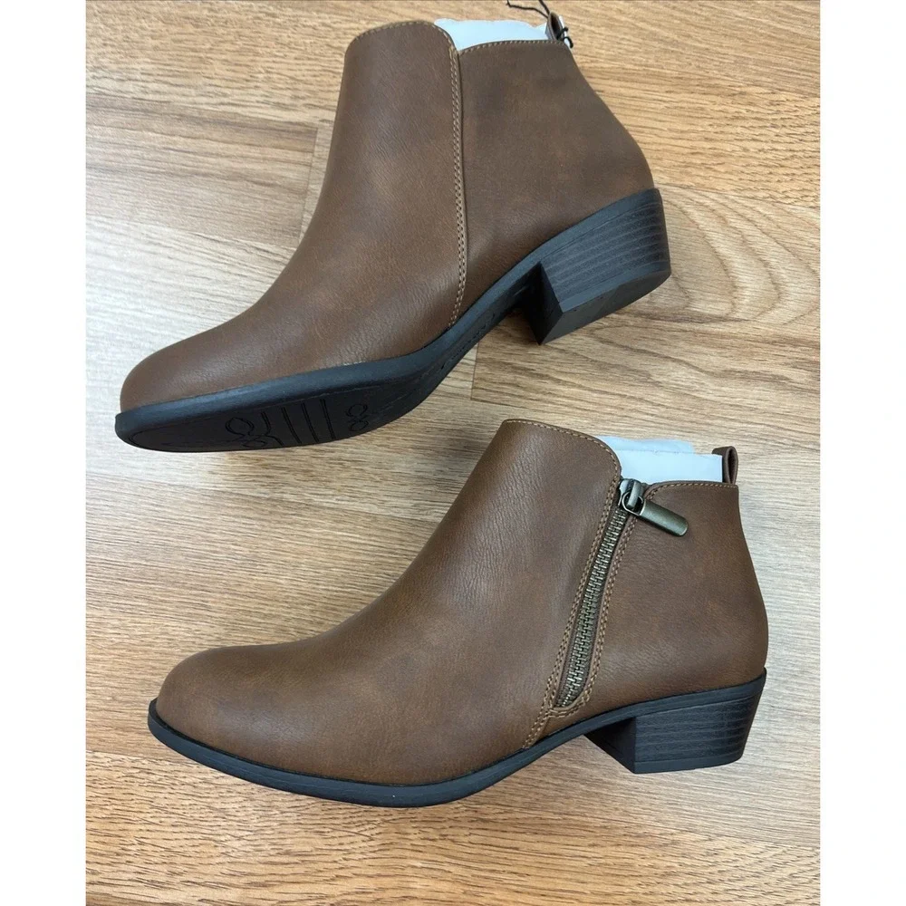Sonoma Millo‎ Ankle Boots in Cognac Womens Size 8.5 WIDE NEW